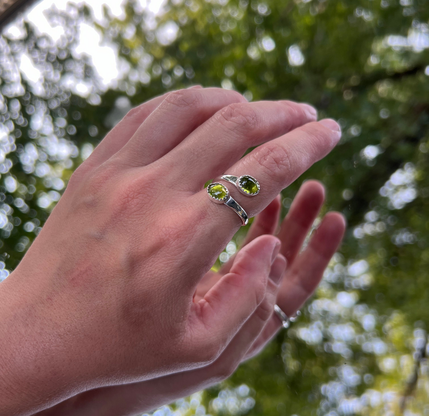Twinlight - VESUVIANITE Ring - Size 7.5 (adjustable)