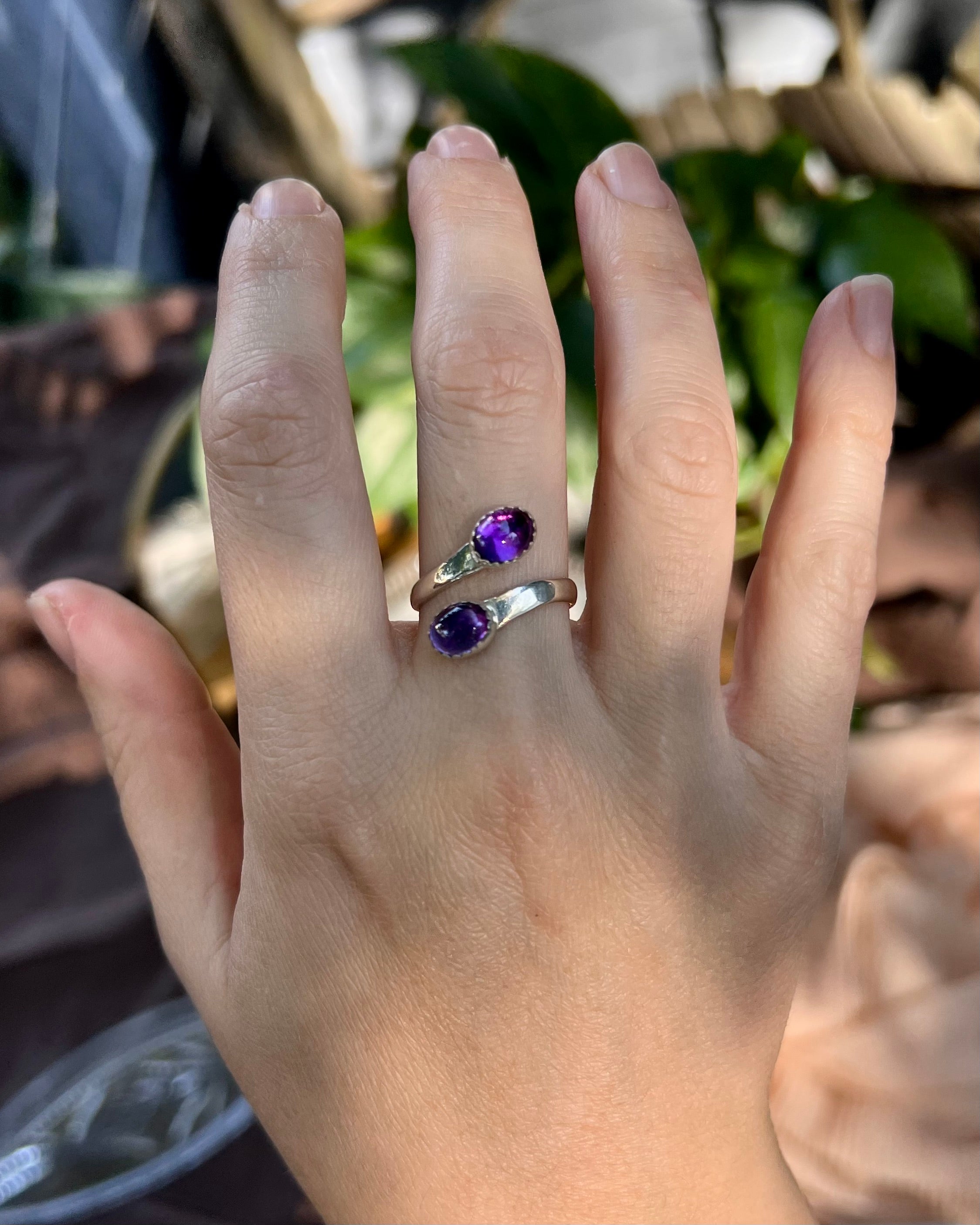 Amethyst Twinlight Ring