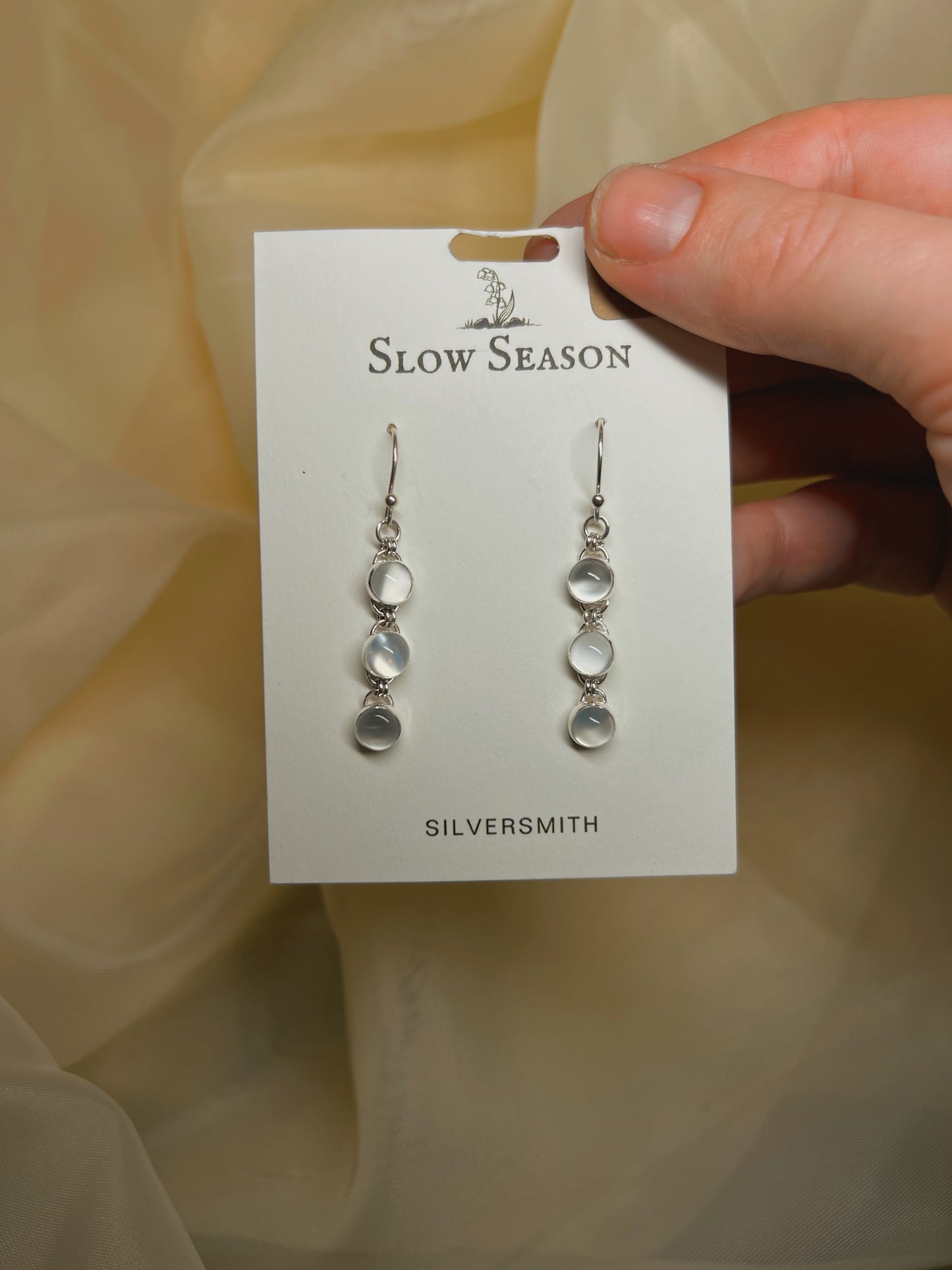 Dewdrop Earrings - White Moonstone