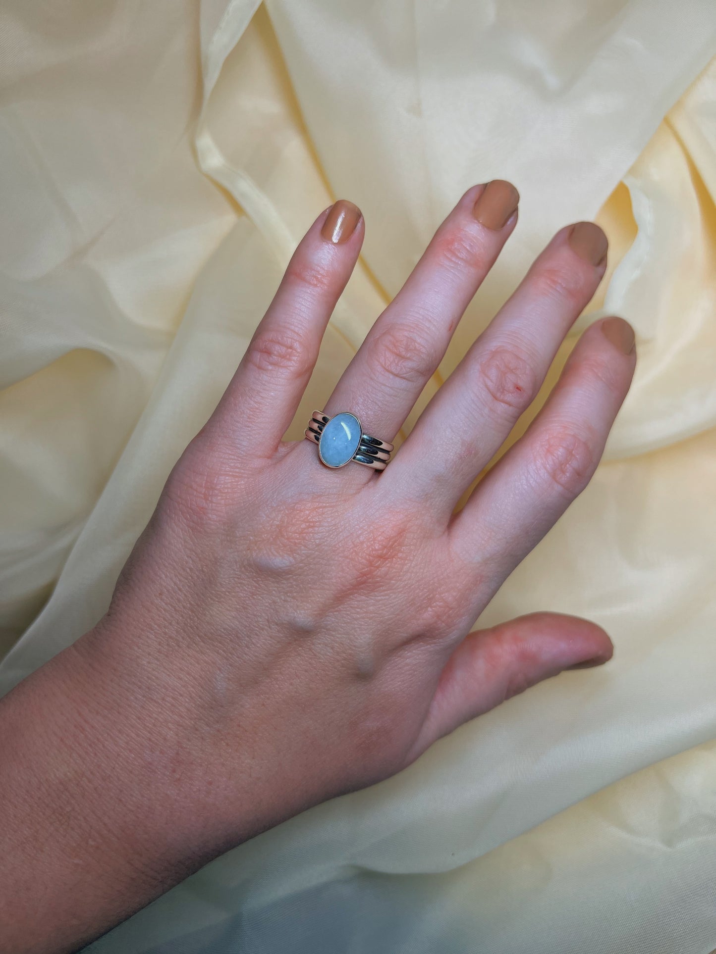 Trine Ring - Aquamarine - Size 7