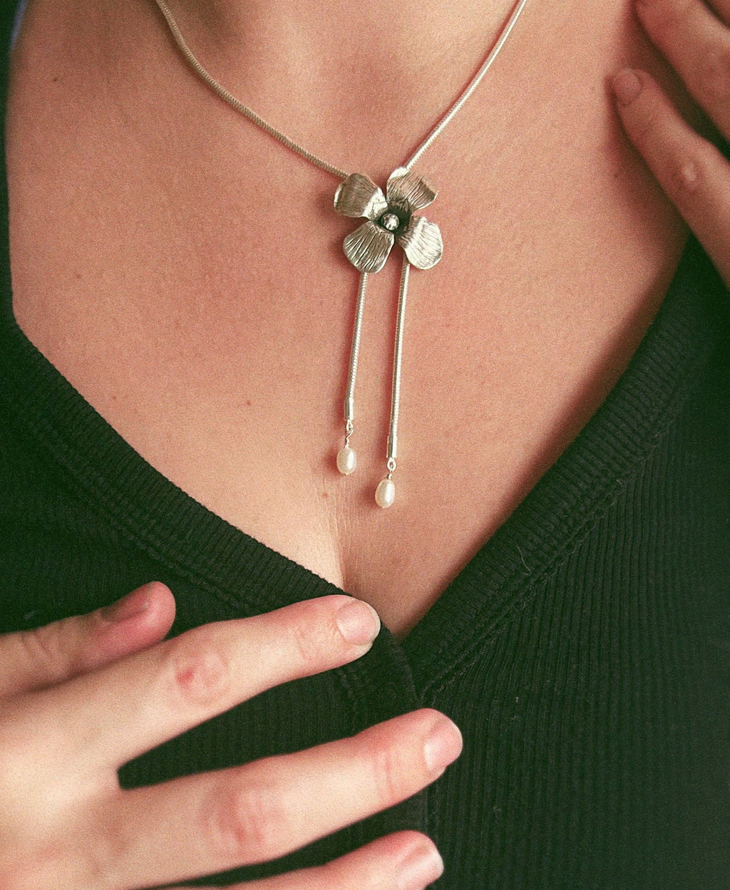 Periwinkle & Pearl Bolo