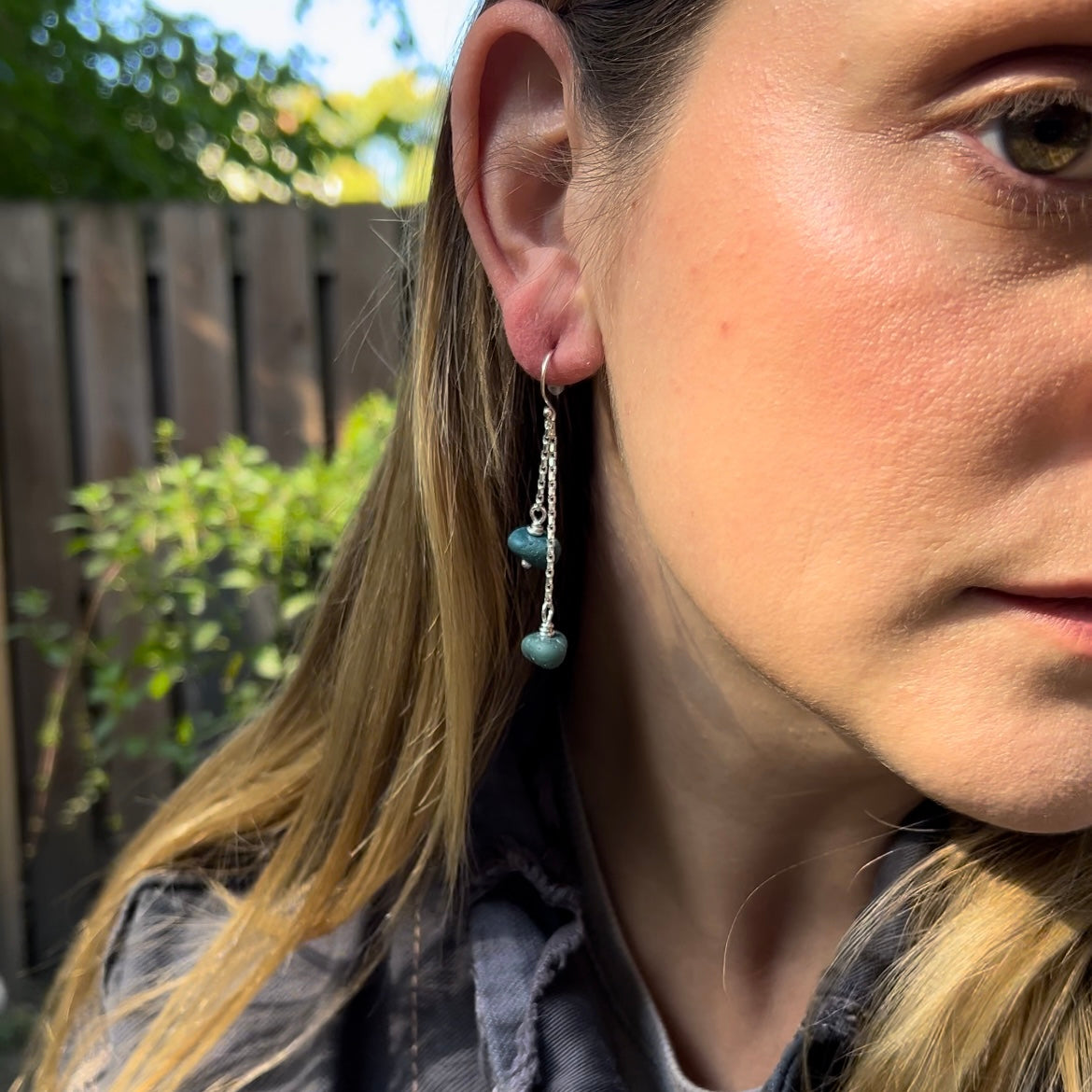 Stone Drop - Leland Blue Earrings