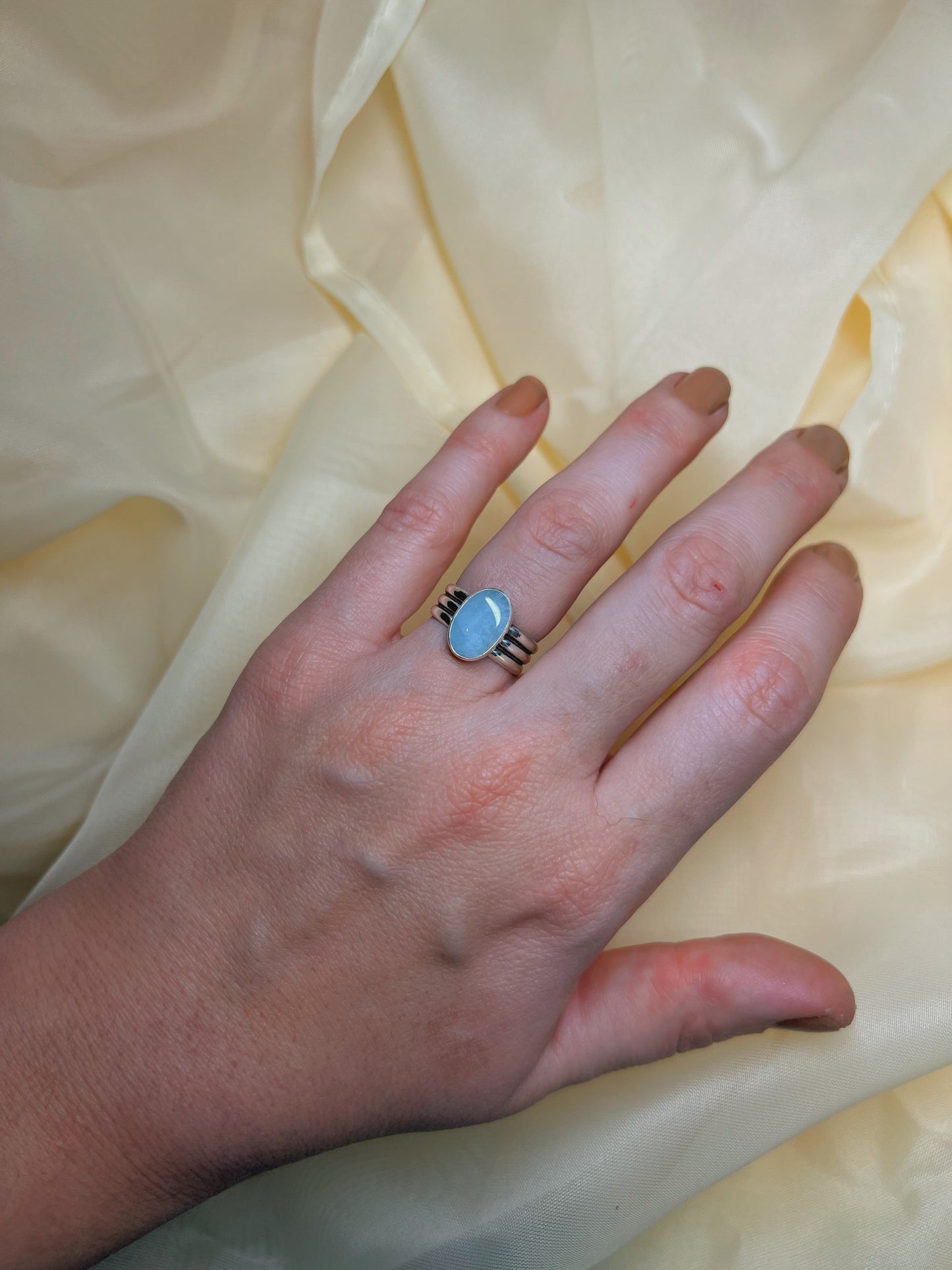 Trine Ring - Aquamarine - Size 5