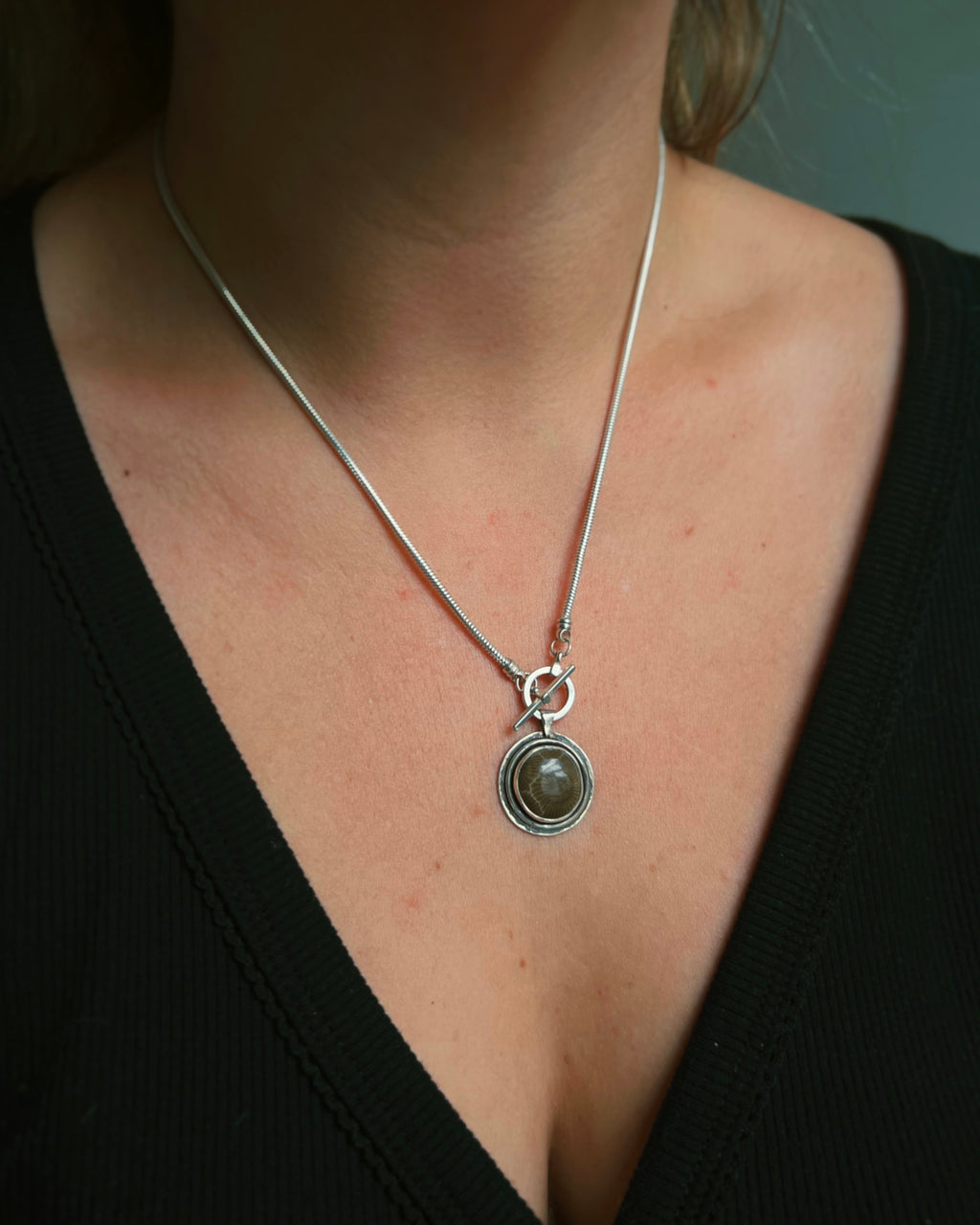 Petoskey Stone Toggle Necklace