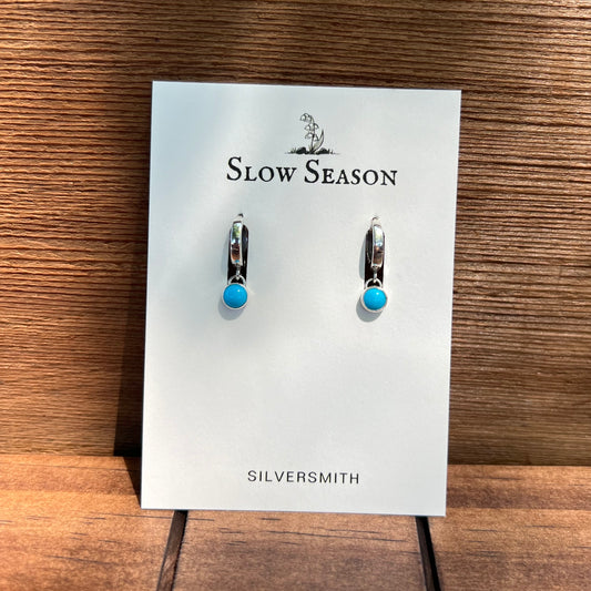 Torch Lake Blue Turquoise Charm Earrings
