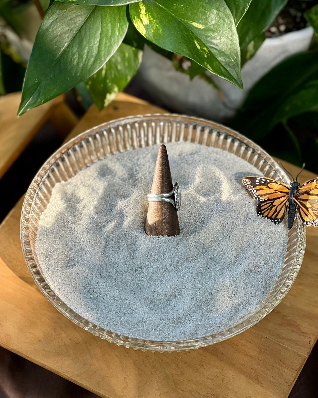 Turquoise Hand-Cut Silver Ring