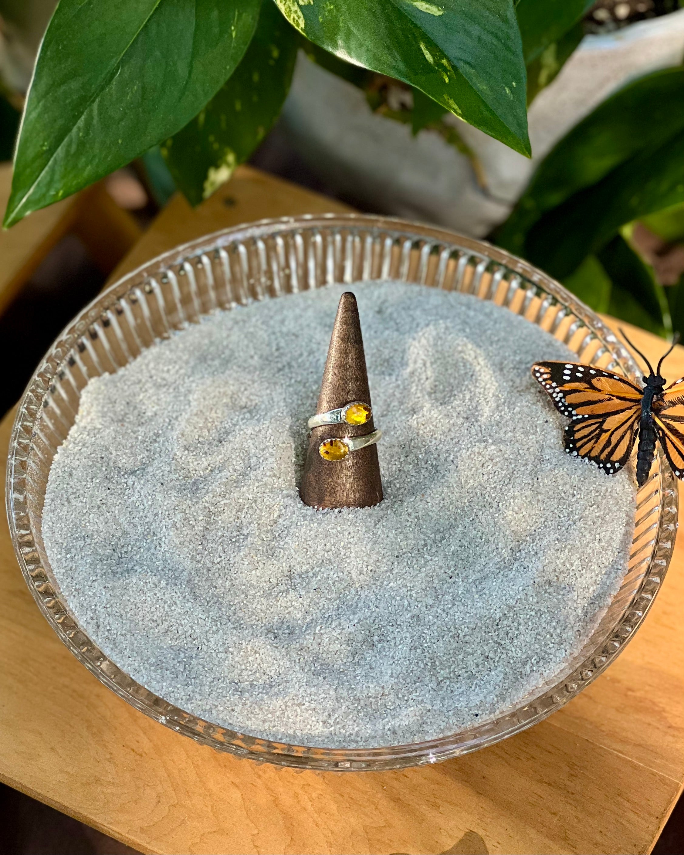 Amber Twinlight Ring