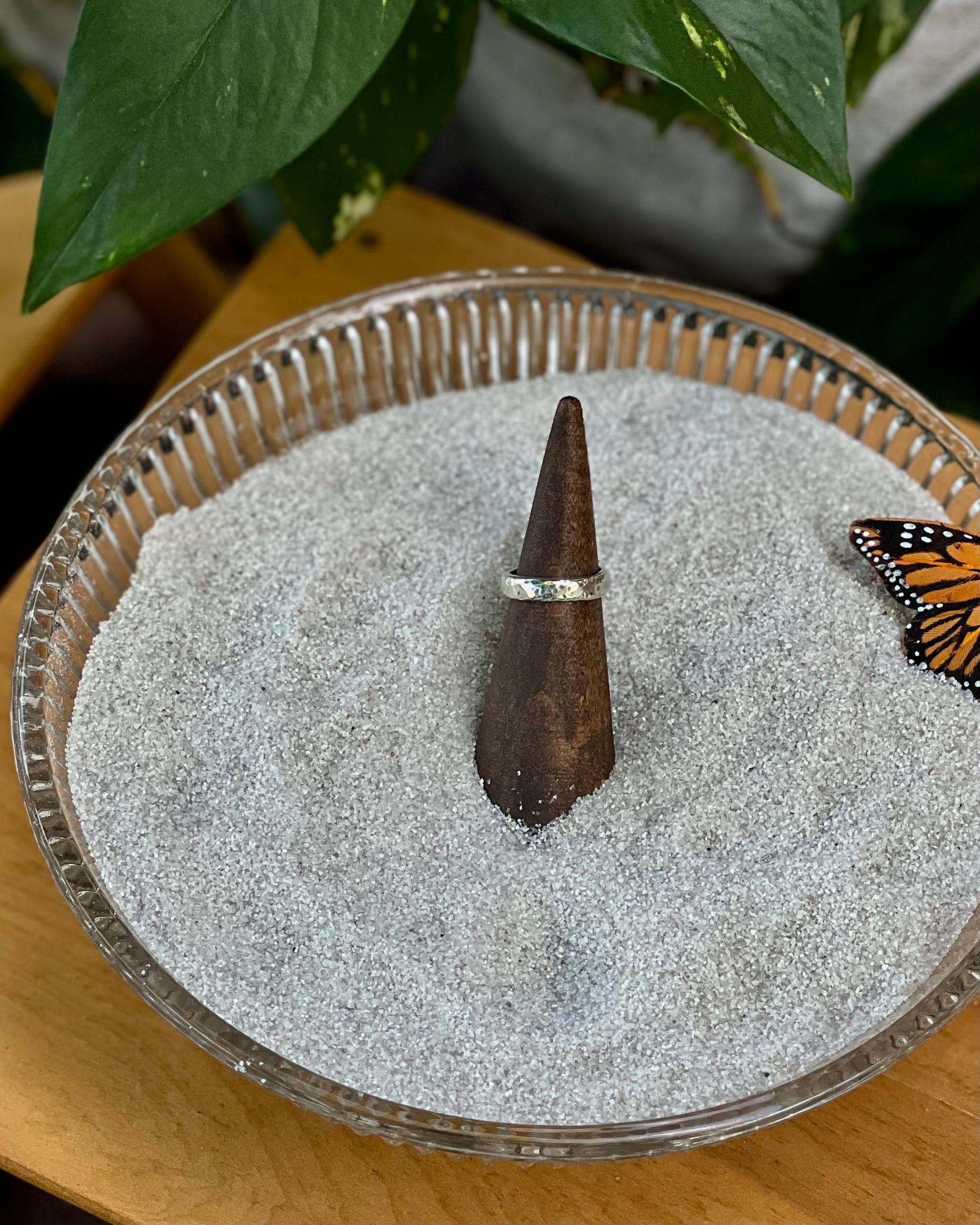 Thick Hammered Silver Ring