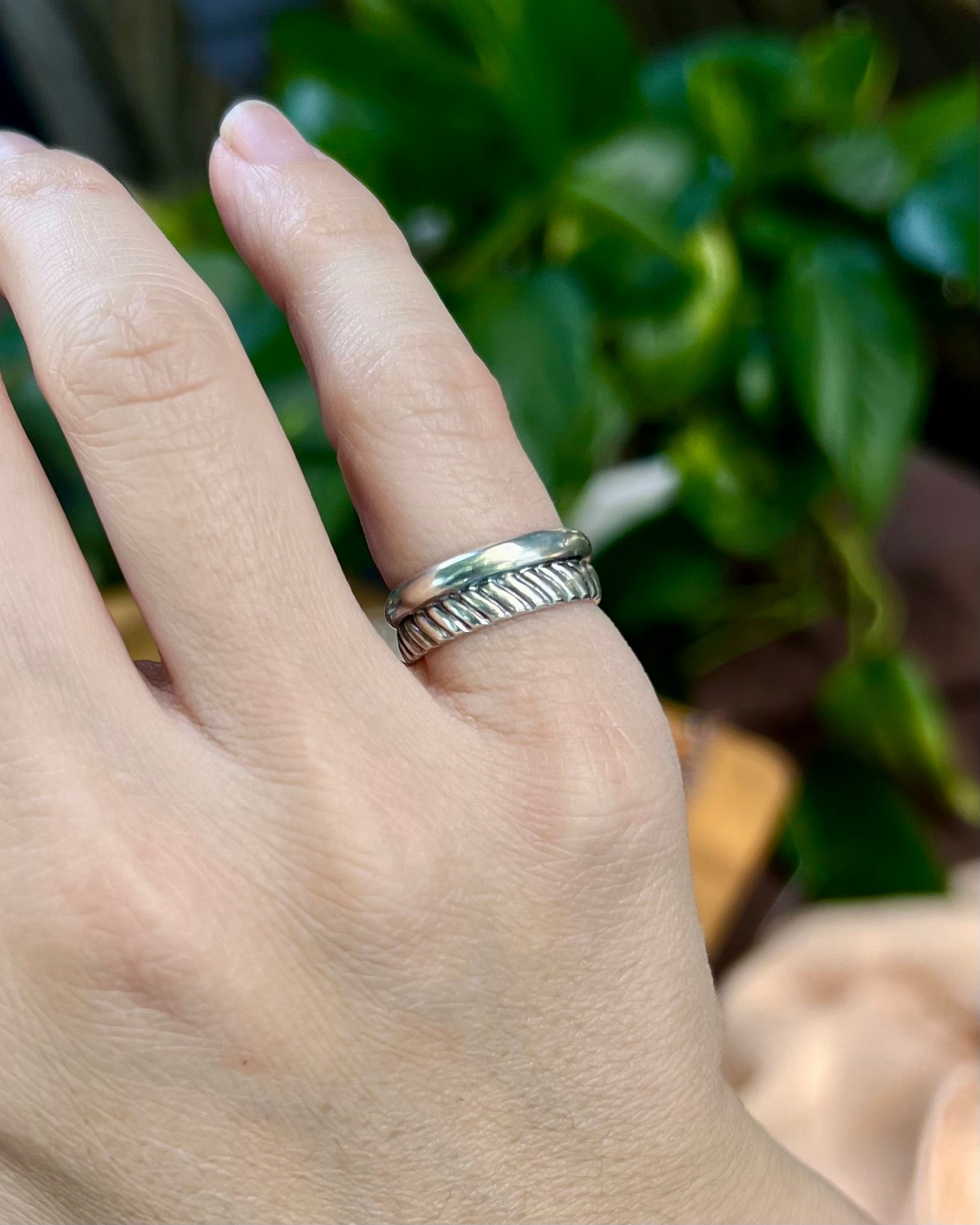 Double Band Rope Ring