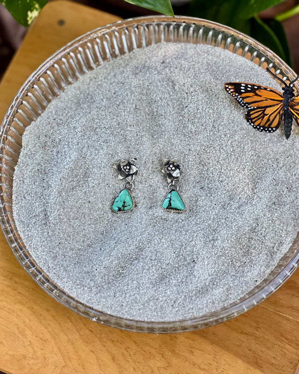 Trillium & Blue Moon Turquoise Earrings