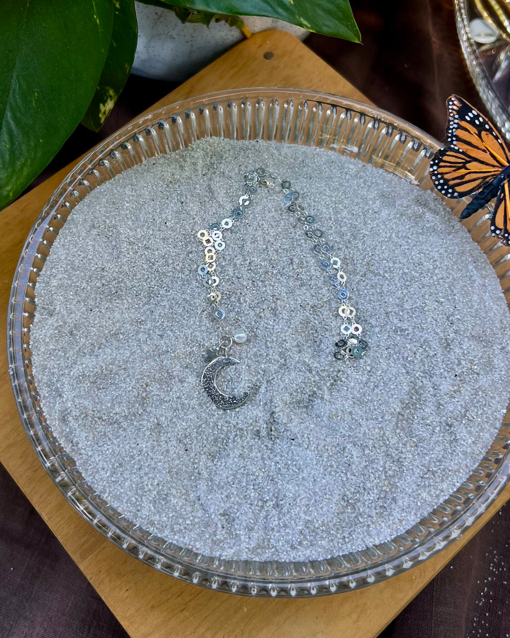 Moon, Star, & Pearl Necklace